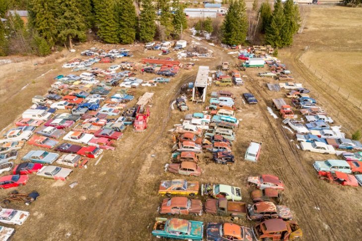 Гражданин Канады реализует земельный участок и 240 старых авто вместе с ним