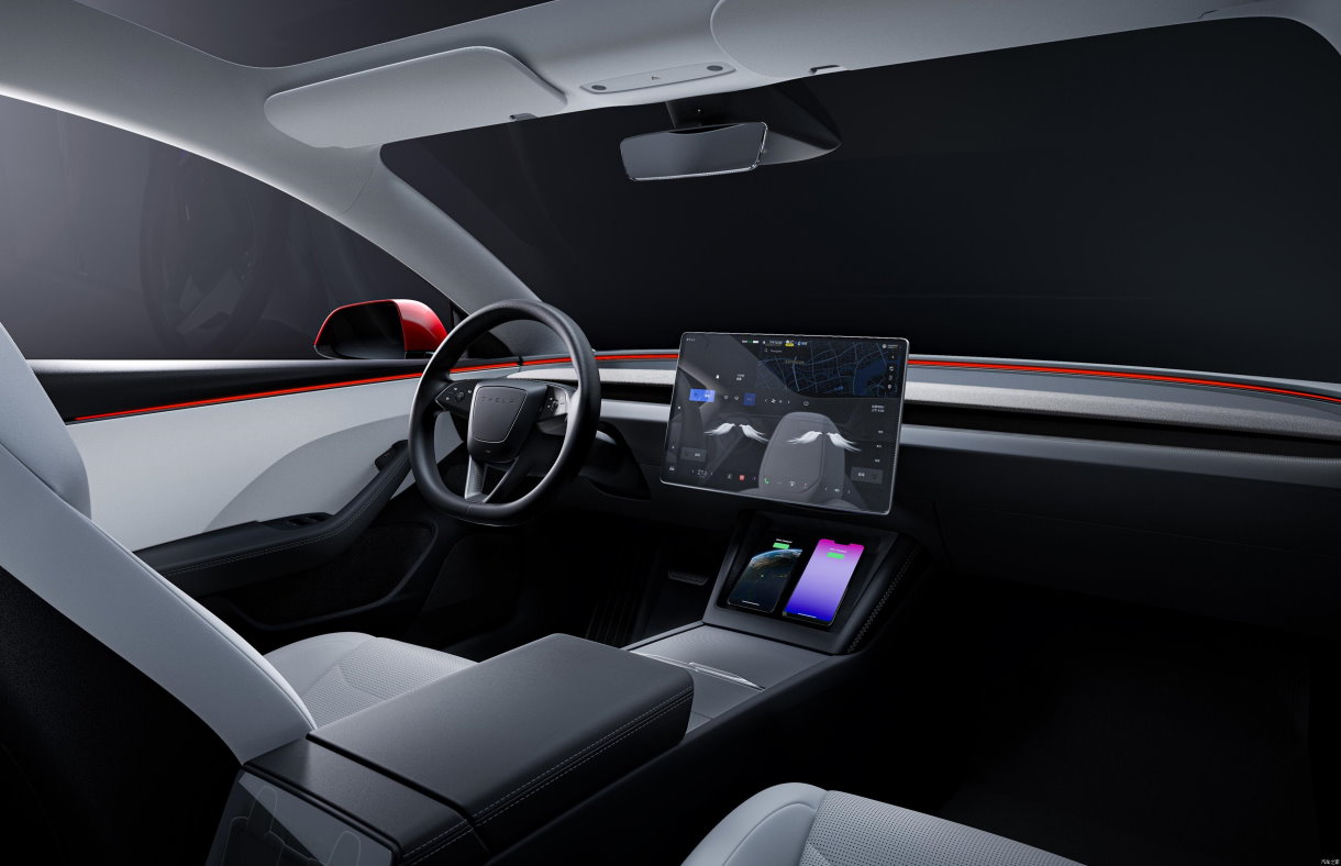 Салон седана Tesla Model 3