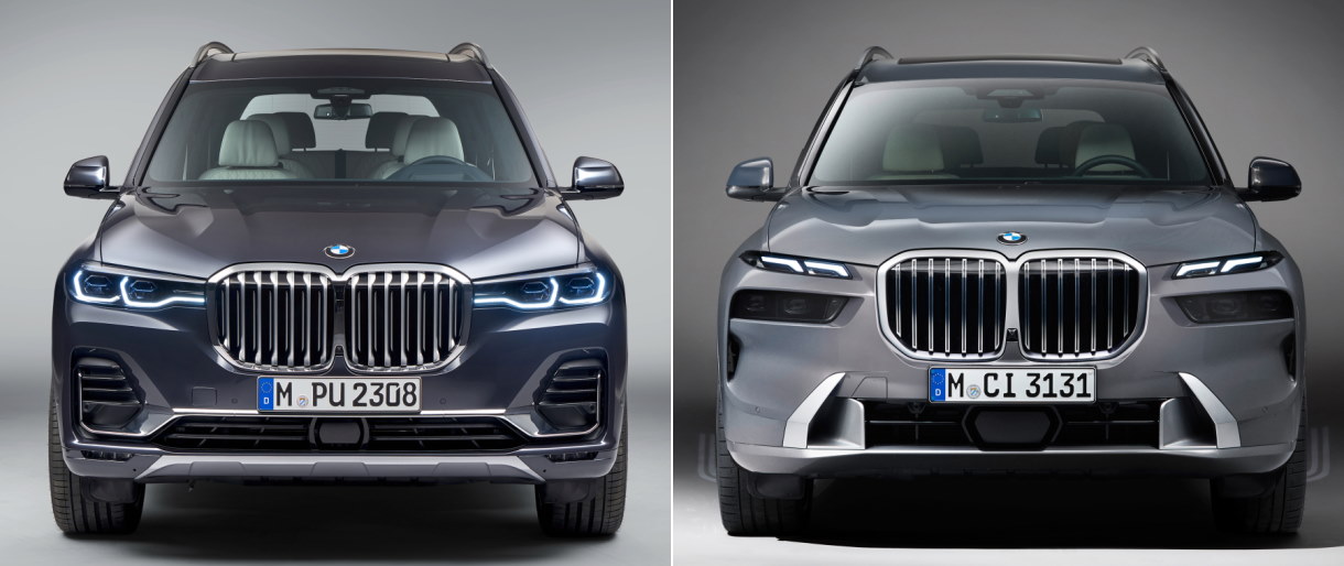 сравнение BMW X7 дореста и рест