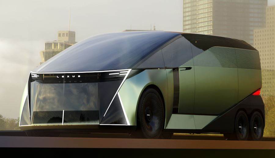 Lexus представил шестиколёсный минивэн с необычным интерьером