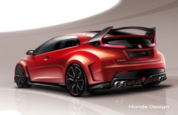 Опубликованы первые изображения хот-хэтча Honda Civic Type R