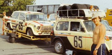 Транспортировка советских гоночных автомобилей