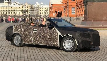 Парадный кабриолет Aurus впервые замечен в Москве