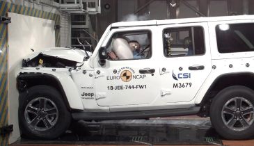 Внедорожник Jeep Wrangler нового поколения снова провалился на краш-тесте